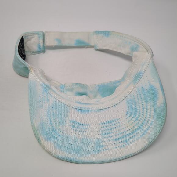 UltraClub Sun Visor Cap Blue One Size Adjustable Classic Cut Tie Dye Blank - Picture 7 of 9